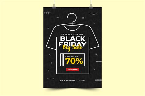 Black Friday Sale Poster or Flyer Design Template 12750310 Vector Art ...