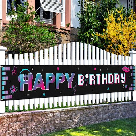 Amazon Laskyer Happy Birthday Tik Tok Music Yard Sign Backdrop