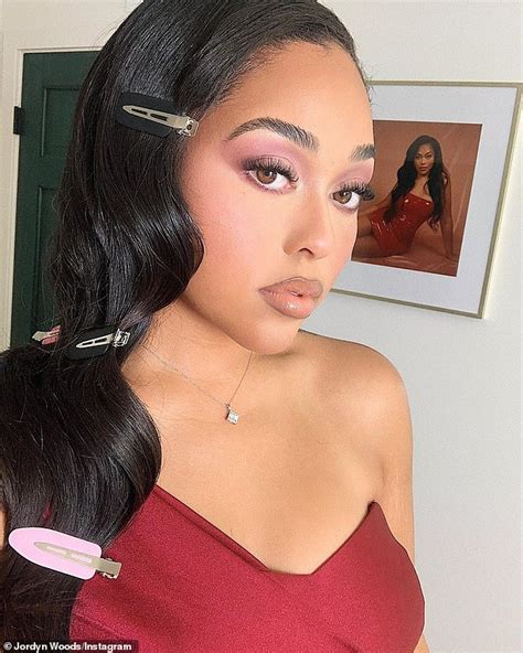 Jordyn Woods Looks Sensational In A Red Dress While Out With Her Mom After Nfta Ceremony In La