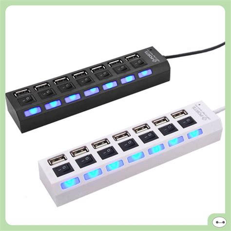 BỘ CHIA 7 CỔNG USB HUB 2 0 CÓ CÔNG TẮC ĐEN