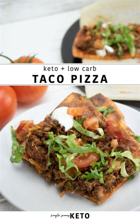 Keto Taco Pizza Recipe Simple Yummy Keto