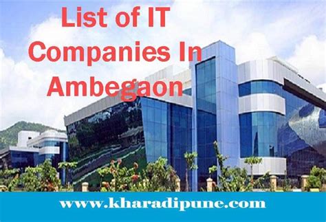 List Of It Companies In Ambegaon Kharadi Pune