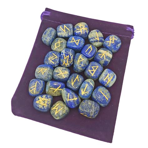 Lapis Lazuli Runes Stone Set