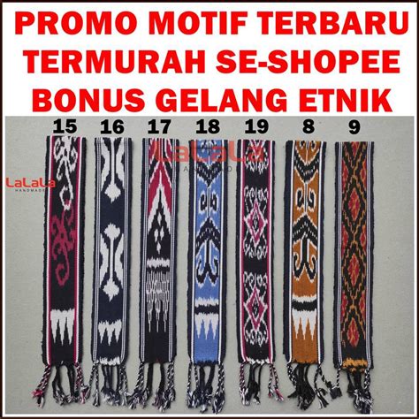 Jual SEVENSTORE Ikat Kepala Tenun Etnik Motif Dayak Kalimantan Toraja