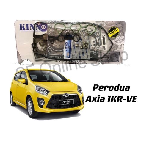 Perodua Axia Kr Ve Engine Top Overhaul Gasket Kit Set Carbon