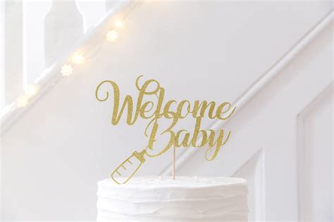 Welcome Baby Cake Topper Baby Shower Party Decoration Cake Topper