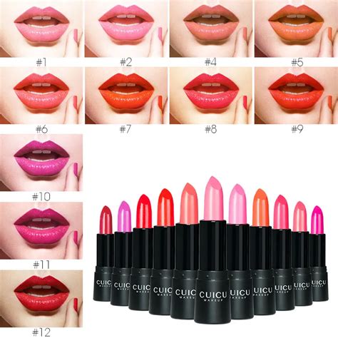 1pcs Lipstick 24 Hours Long Lasting Waterproof Natural Matte Lipstick Soft Matte Lips 12 Colors