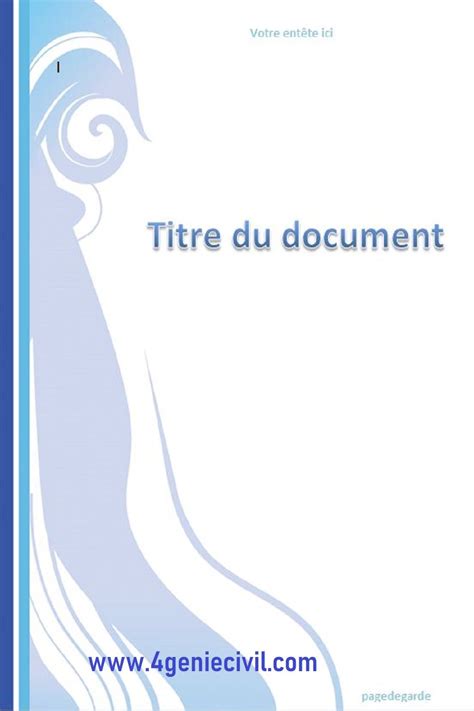 17 page de garde word à télécharger Page de garde word Exemple page