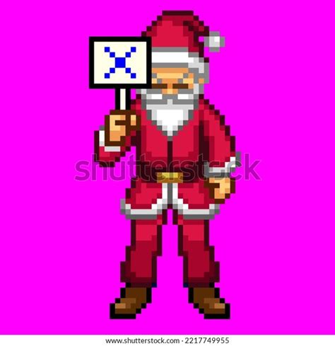 This Santa Claus Pixel Art Stock Illustration Shutterstock