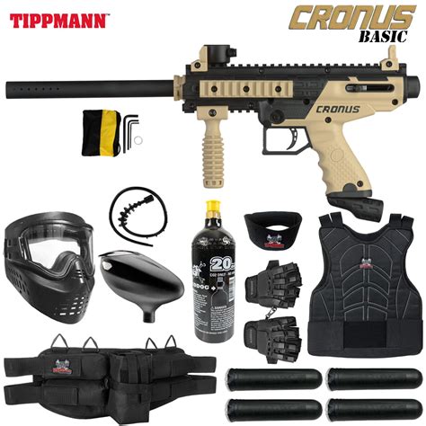 Tippmann Cronus Tactical Starter Protective Co2 Paintball Gun Package