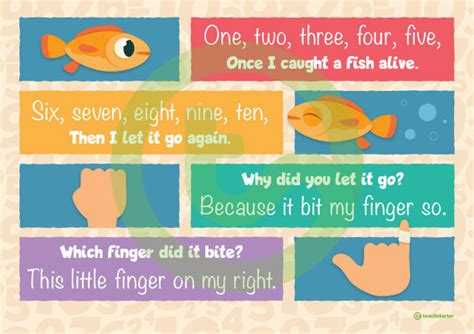 One, Two, Three, Four, Five - Counting Rhyme Poster | Teach Starter