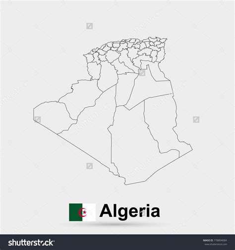 Algeria Map Vector Illustration Stock Vector Royalty Free 778804084