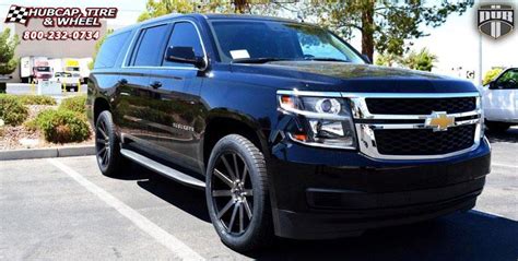 Chevrolet Suburban Dub Shot Calla S121 Black Machined With Dark Tint