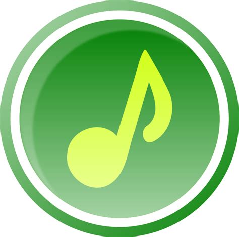 Music Icon-Green- (100684) Free SVG Download / 4 Vector