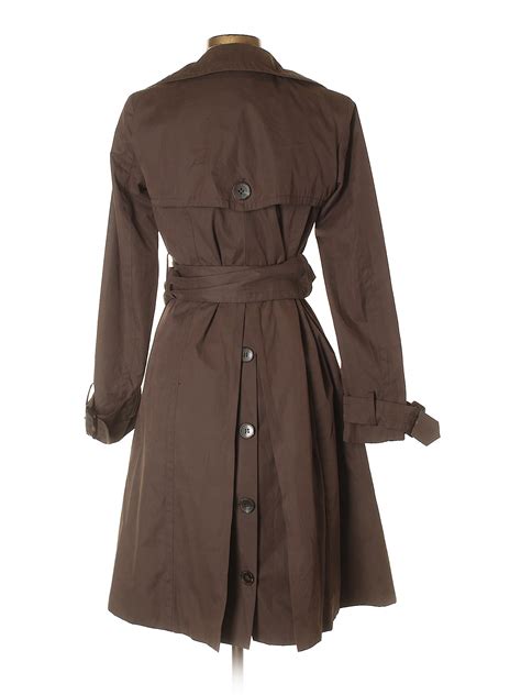 Zara Basic Solid Brown Trenchcoat Size M Off Trench Coat Coat