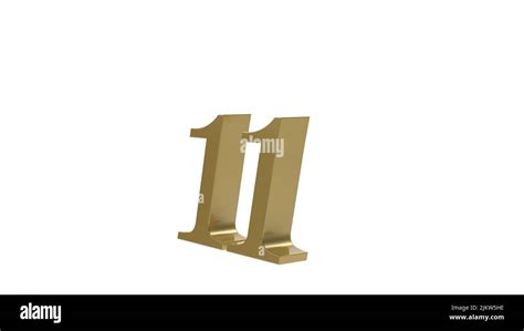 11 Gold Number Eleven 3d Illustration Render Stock Photo Alamy