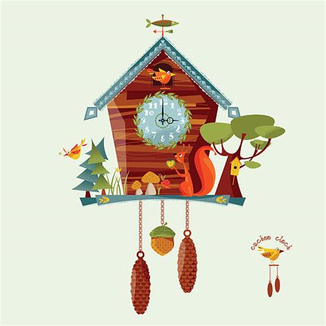 Cuckoo Clock Clip Art Vector Images And Illustrations Istock