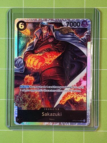 Sakazuki OP02 099 SR One Piece TCG Paramount War English EBay