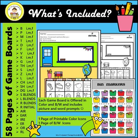 Back to School Speech Therapy Articulation Activity | Made By Teachers