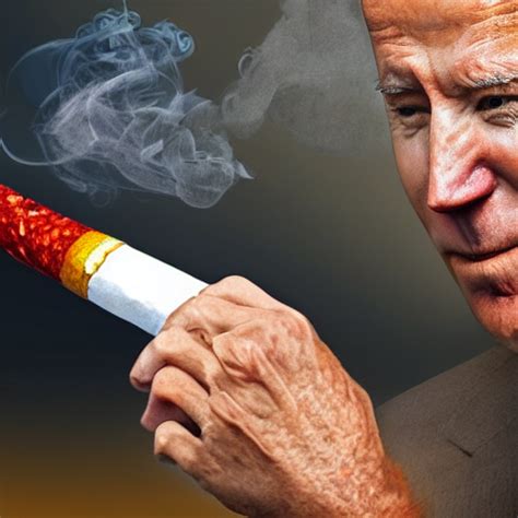 KREA AI Joe Biden Smoking A Giant Rolled Joint Smoke Ama