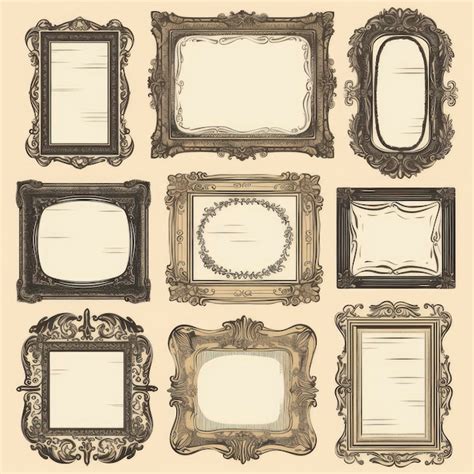 Premium Photo Antique Frame Isolated On White Background