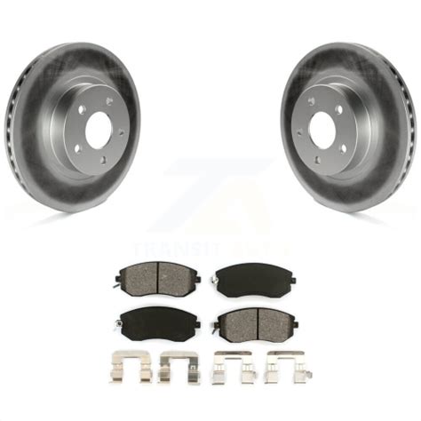 Front Coated Disc Brake Rotor And Semi Metallic Pad Kit For Subaru