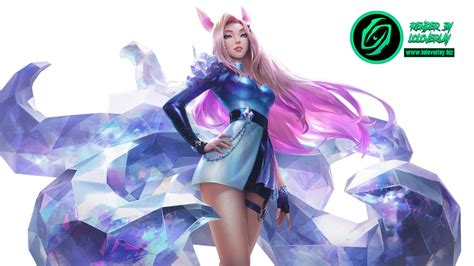 Kda All Out Ahri Render League Of Legends By Lol Overlay On