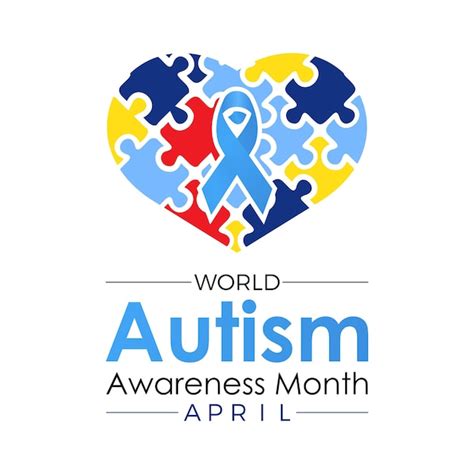 Premium Vector National Autism Awareness Month Observed Every Year Of