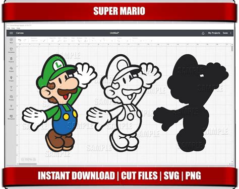 Mario Svg, Mario Png Clipart, Luigi Svg Mario Birthday Svg for Cricut ...