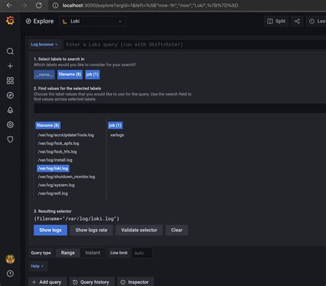 Log aggregation and visualisation using Loki, Promtail and Grafana