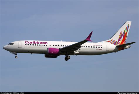 9Y BAR Caribbean Airlines Boeing 737 8 MAX Photo by Philipp Schütz ID