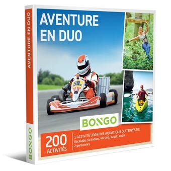 Coffret Cadeau Bongo Aventure En Duo FR Coffret Cadeau Fnac Belgique