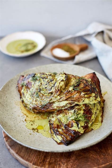 Charred Miso Cabbage With Green Tahini Cabbage Recipes Harris Farm Harris Farm Markets