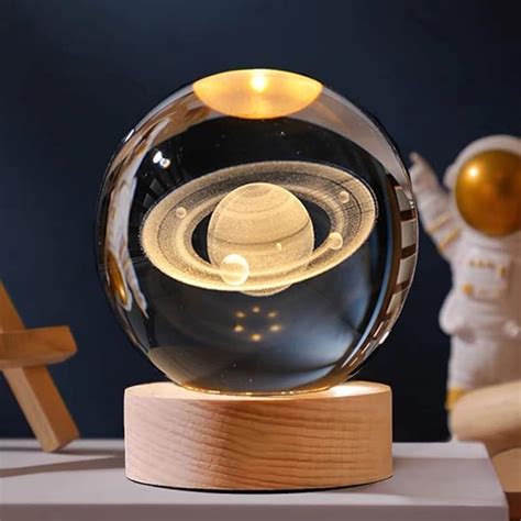 Buy Cpensus D Galaxy Crystal Ball Night Lamp Solar System Usb Table