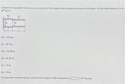 Solved Compute The Equivalent Torsional Spring Constant Of Chegg