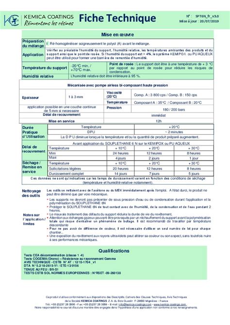 PDF Fiche Technique Souplethane 6n Kemica Coatings