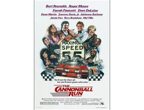 The Cannonball Run Movie Poster 1981 Action Adv. Action One Sheet ...