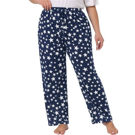 Agnes Orinda Plus Size Pajama Pant For Women Comfy Star Print Nightwear