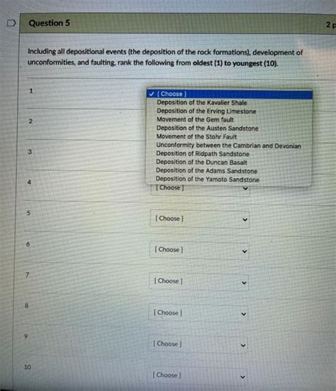 Solved Including all depositional events (the deposition of | Chegg.com