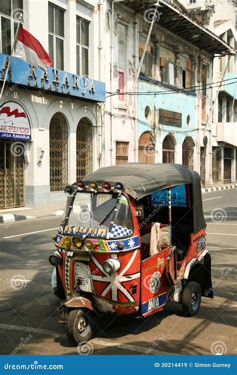 Tuk Tuk Motorized Rickshaw Jakarta Indonesia Editorial Stock Image