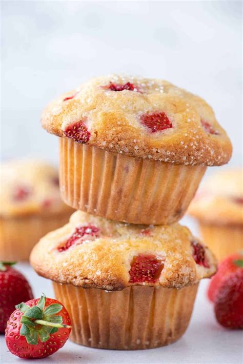 These Moist Strawberry Muffins Are Packed With 2 Cups Of Fresh Strawberries And Perfected Wit