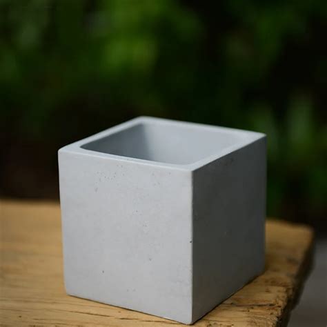 Square Concrete Flower Pot Silicone Mold Diy Garden Planter Vase Mould