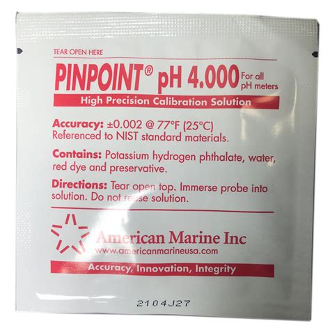 American Marine Pinpoint Ph Calibration Fluid 4 0 Asap Aquarium