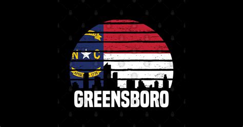 Greensboro North Carolina Nc Group City Silhouette Greensboro Tank