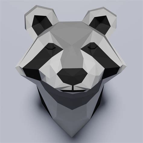 Racoon Papercraft Template In SVG DXF PDF Formats Template For