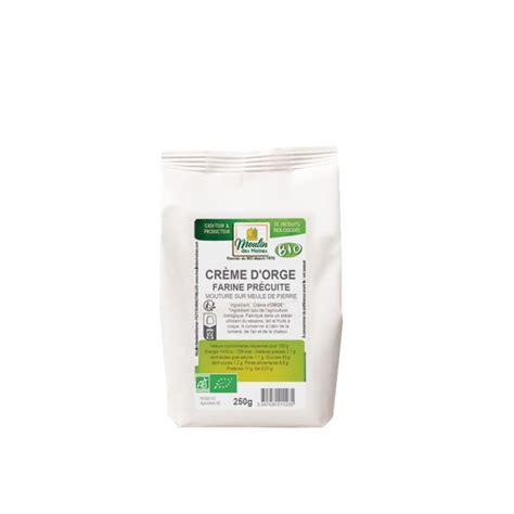 Crème d orge précuite meule de pierre bio 250g Boutique Naturline