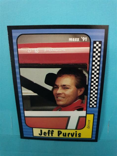 Jeff Purvis🏆1991 Maxx Race Cards 51 Trading Card🏆free Post Ebay