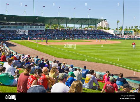 Boston Red Socks Baseball Spring Training Game At City Of Palms Park In