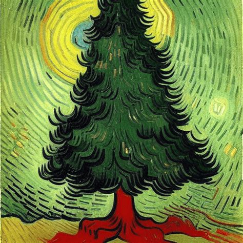 Christmas Tree By Vincent Van Gogh Creative Fabrica