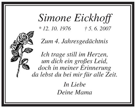 Traueranzeigen Von Simone Eickhoff Trauer In Nrw De